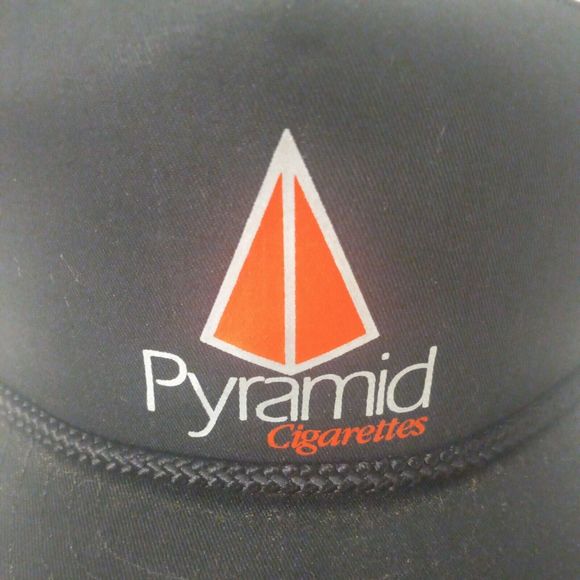 Vintage Pyramid Cigarettes Rope Cap Hat Adjustable Size Snapback Black 80's/90's - Picture 5 of 5